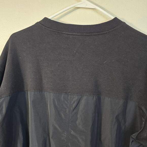 Athleta Triumph Hybrid Sweatshirt Women’s L Black Crewneck Cinch Waist Athletic - Picture 9 of 11